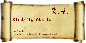 Király Attila névjegykártya