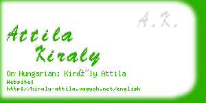 attila kiraly business card